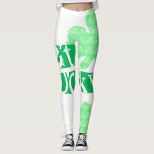 Obtén Lucky L Clover Shamrock St Patty W Leggings