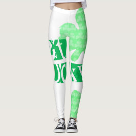 Obtén Lucky L Clover Shamrock St Patty W Leggings
