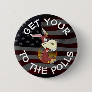 Obtén tu A$$ a las urnas botón de humor para votar