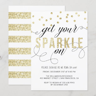 Obtén Tu Espuma En Invitación De Fiesta De Año Nue