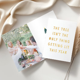 Obtener luz | Tarjeta fotográfica navideña diverti