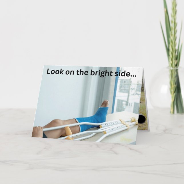 obtener pronto la tarjeta de hueso roto (Anverso)