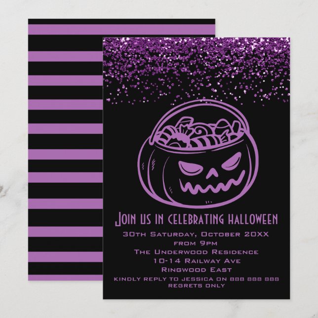 OBTENGAMOS LA INVITACIÓN DEL PARTIDO HALLOWEEN (Anverso / Reverso)