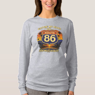 Obteniendo mis patadas en la ruta 86 camiseta