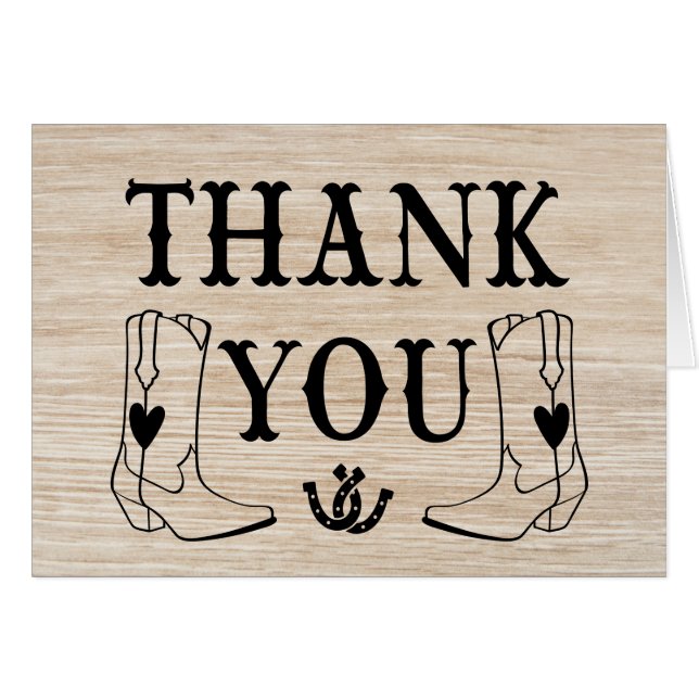 Occidente Gracias a Wood Cowboy Boot Country Weddi (Anverso (Horizontal))