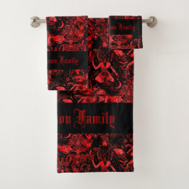 Occult Red Devil Baphomet Skulls Gothic