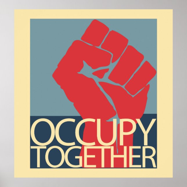 Occupy juntos protestan contra el arte Occupy Wall (Frente)
