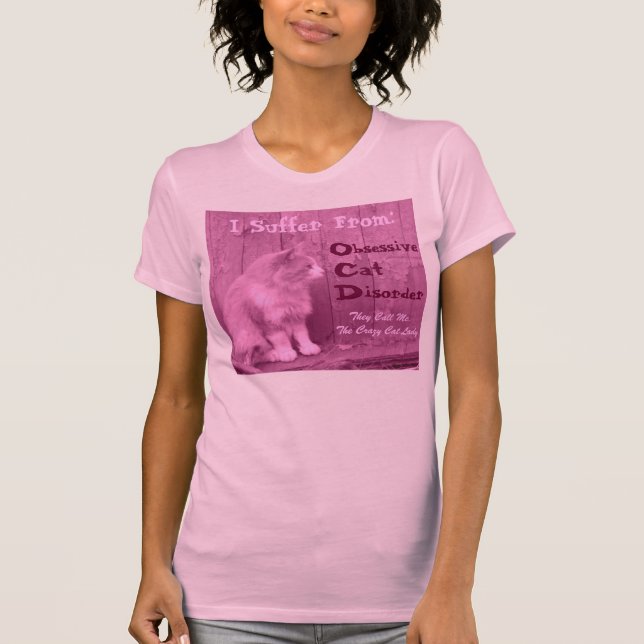 OCD: Camisa obsesiva contra el desorden del gato - (Anverso)