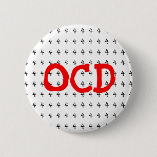 OCD Obsesivo Trastorno Compulsivo Número 4 Botón