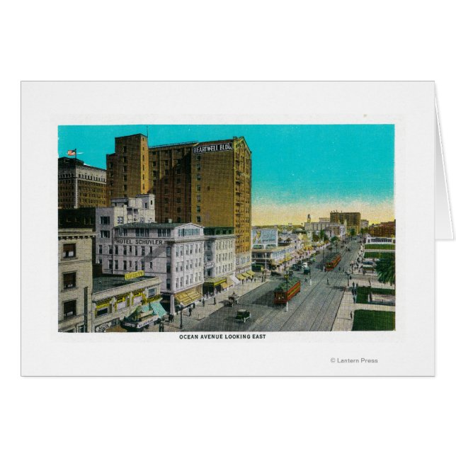 Ocean Avenue Hacia El Este, Long Beach (Anverso (Horizontal))