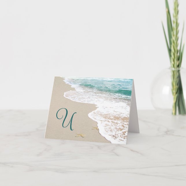Ocean Beach Con Letra Monogramo U (Anverso)