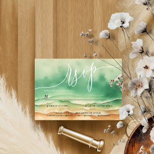 Ocean Beach Summer Sun Watercolor Elegante RSVP