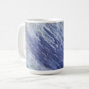 Ocean Blue Water Resumen Copa Art Mug