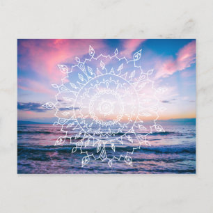 Ocean Boho Mandala   Postal