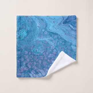 Ocean Breeze 3 Blue Purple Abstract Bath Towel Set
