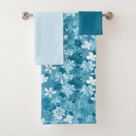 Ocean Breeze Floral Turquoise Botanical