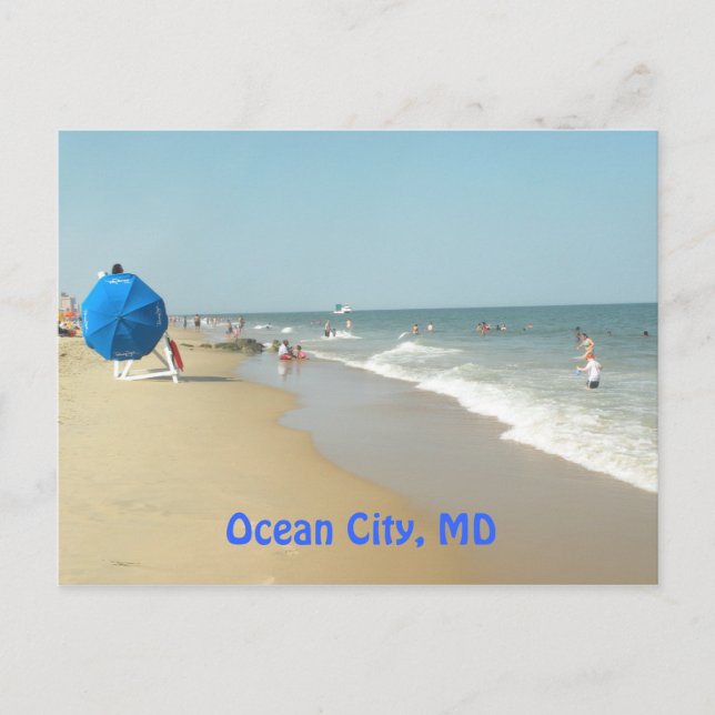 Ocean City, tarjeta postal MD (Anverso)