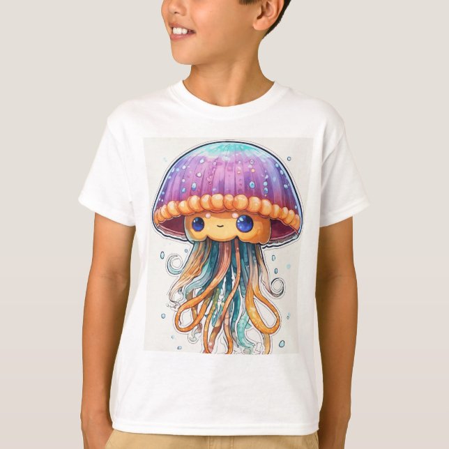 "Ocean Glow: Arte de camisetas de medusas" (Anverso)