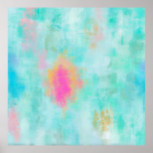 Ocean Joyride - Arte abstracto de color turquesa a