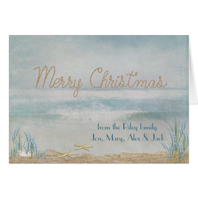 ocean Merry Christmas with starfish (Anverso (Horizontal))