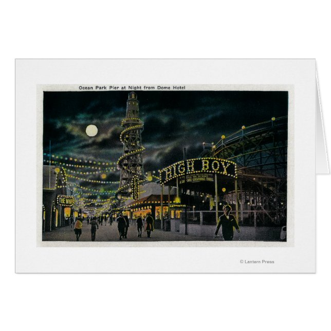 Ocean Park Pier por la noche en el Hotel Dome (Anverso (Horizontal))