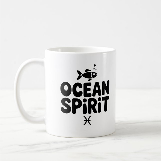 Ocean Spirit Mug - Copa de Café Zodiac Pisces (Izquierda)