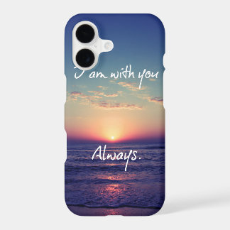 Ocean Sunset: Estoy contigo siempre Bible Verse
