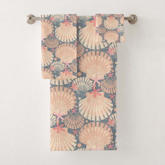 Ocean Treasures Gray con conchas y estrellas de ma (In situ)
