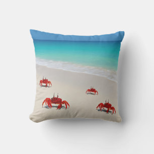 Ocean Vibes & Crabby Pride - Cojín decorativo exte