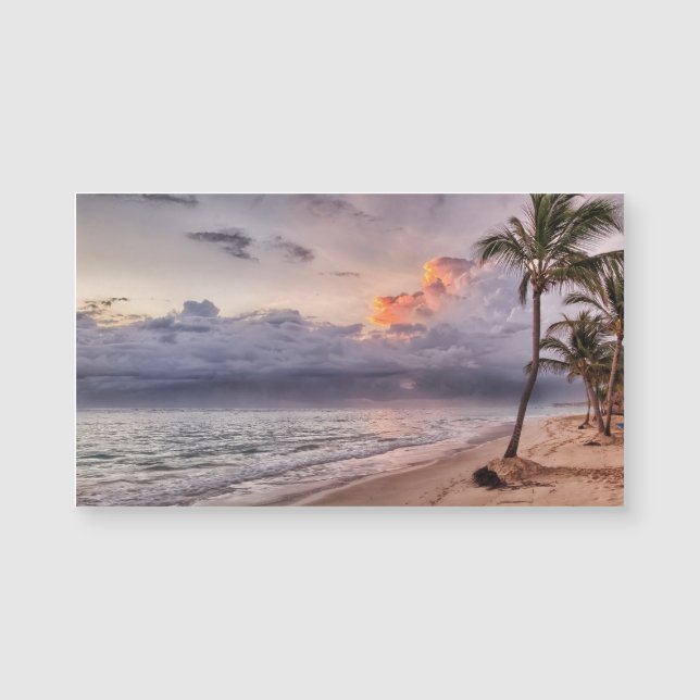 Ocean Waves Sandy Beach Sunset (Anverso)