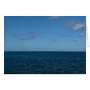 Océano azul del horizonte de Santa Lucía