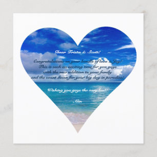 Océano Azul   Tarjeta de Felicitación Semi Brillo
