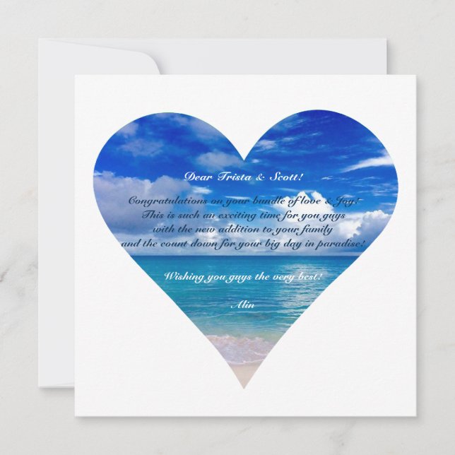 Océano azul | Tarjeta de felicitaciones semibrilla (Anverso)