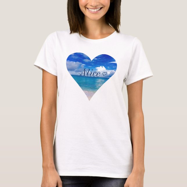Océano azul y cielo | Novia | Tank Top ❤️ (Anverso)