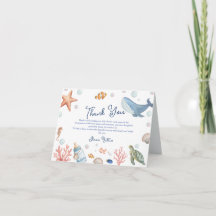 Océano de amor para tarjeta de agradecimiento de b