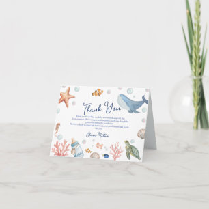 Océano de amor para tarjeta de agradecimiento de b