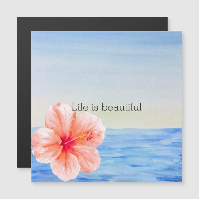 Océano de flores tropicales hibiscus (Anverso/Reverso)