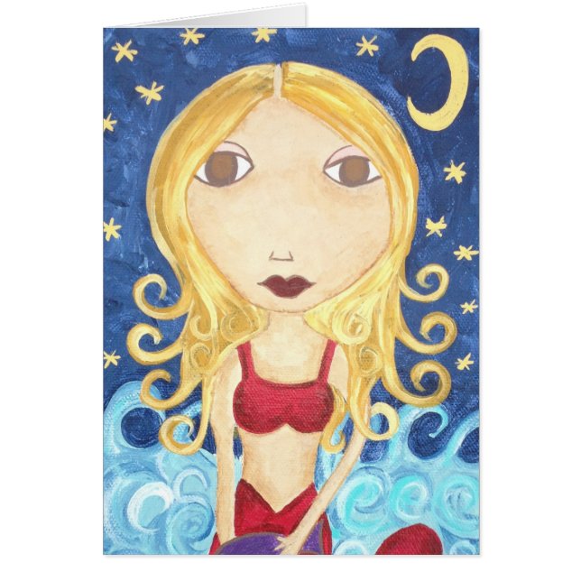 Océano de la sirena de la tarjeta del arte de (Frente)