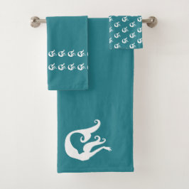 océano de sirena azul verde azulado y blanco