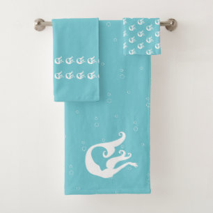 Océano de sirena niebla azul y blanco