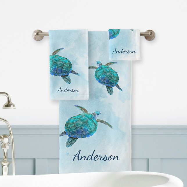 Océano de tortuga marina costera Aqua Blue (Subido por el creador)
