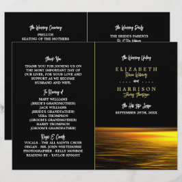 Océano dorado, programa elegante de bodas en la pl