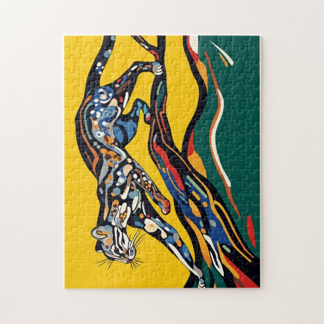 Ocelot en un rompecabezas de árbol (Vertical)