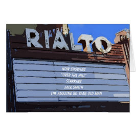 Ochenta "Over the Hill" Feliz Rótulo de Teatro de