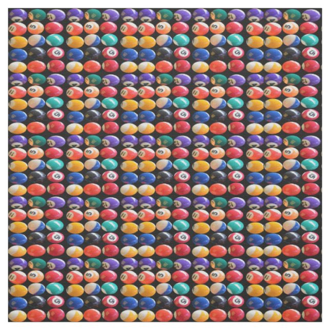 Ocho bolas numeradas de colores, tela (Retal)