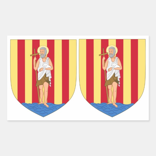 OCHO Pegatinas de Escudo de Perpiñán (Anverso)
