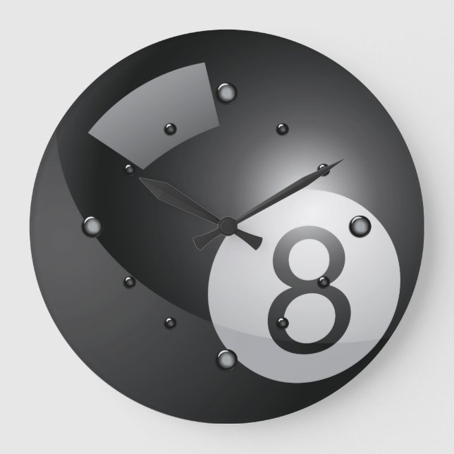 Ocho reloj de pared de bolas (Anverso)