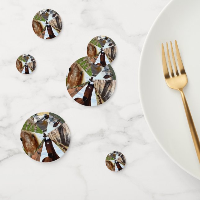 Ocho Triángulos de Caballo, Confetti de Mesa de Cu (Grupo)