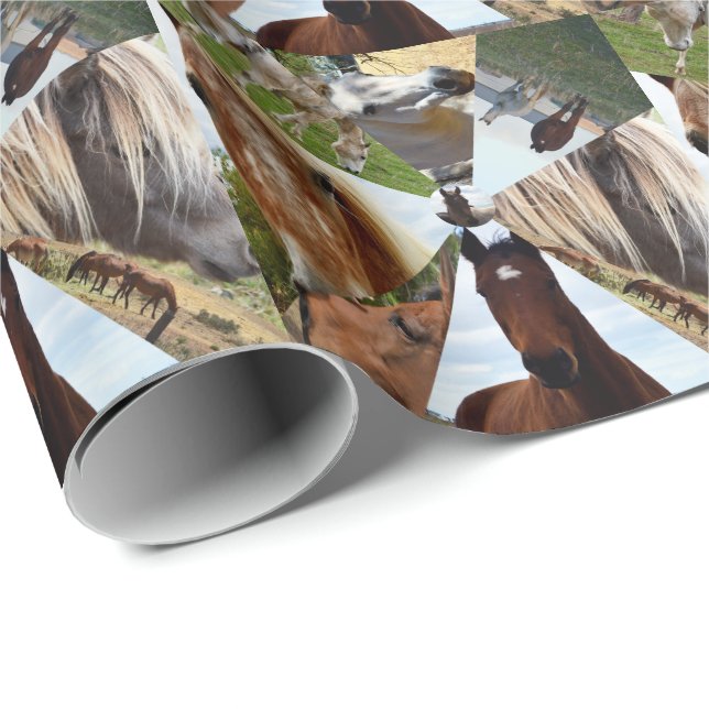 Ocho triángulos de caballo, papel de envolvimiento (Esquina del rollo)