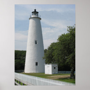 Ocracoke, impresión del faro de Carolina del Norte